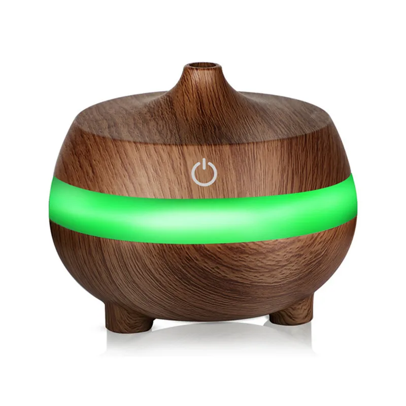  Wooden Grain Air Humidifier USB Aromatherapy  Diffuser Ultrasonic with Colorful Light Essential Oil Aroma Diffuser11_