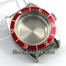 41 мм красная вставка Сапфир, украшенные горным корпус часов Калибр eta 2824 2836 miyota C5