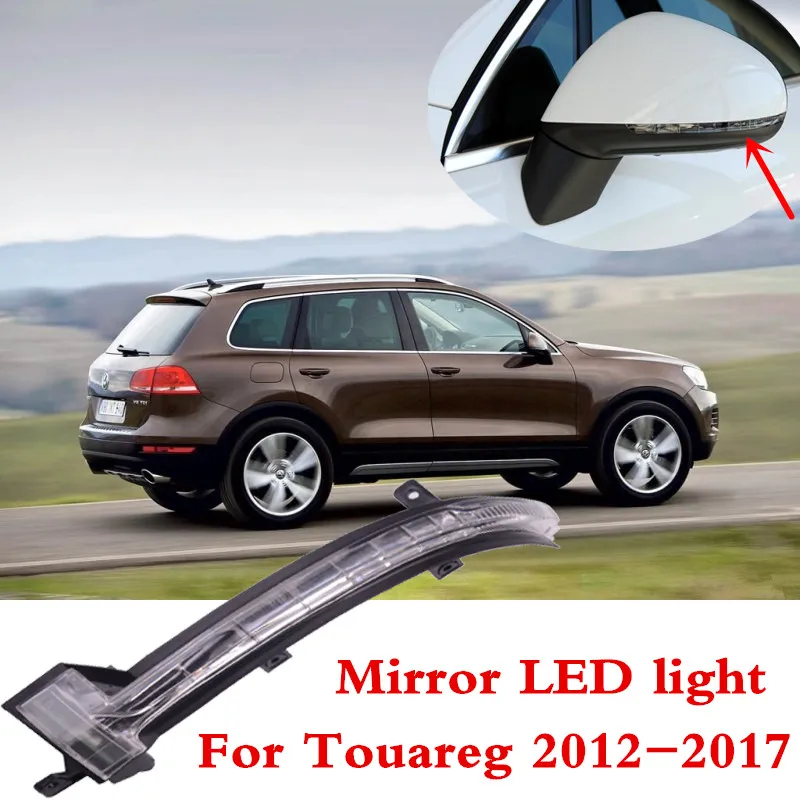 

CAPQX 2PCS Rearview mirror turn signal lamp light 7P6 949 101 /7P6 949 102 For Volkswagen VW TOUAREG 2012-2017