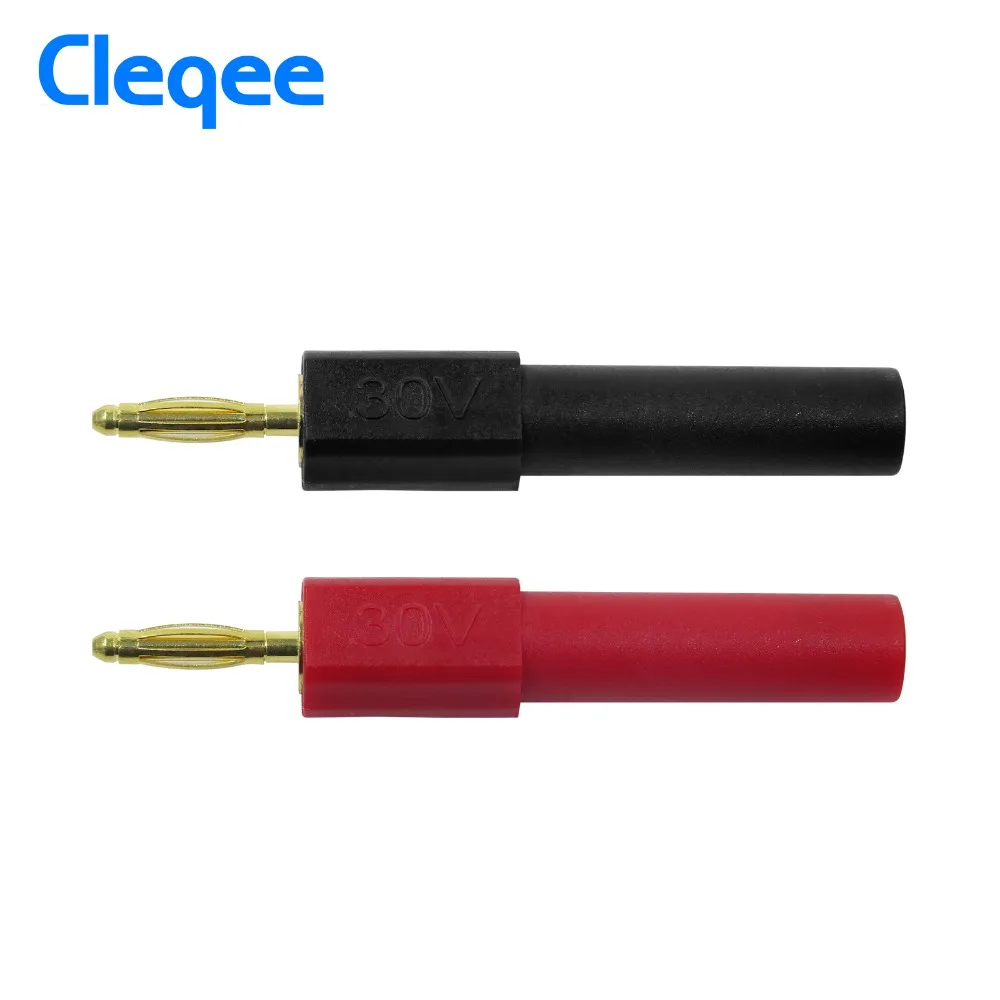 

Cleqee P7020 2pcs 2mm Male to 4mm Female Banana Plug Jack For Speaker Test Probes Converter Connectors