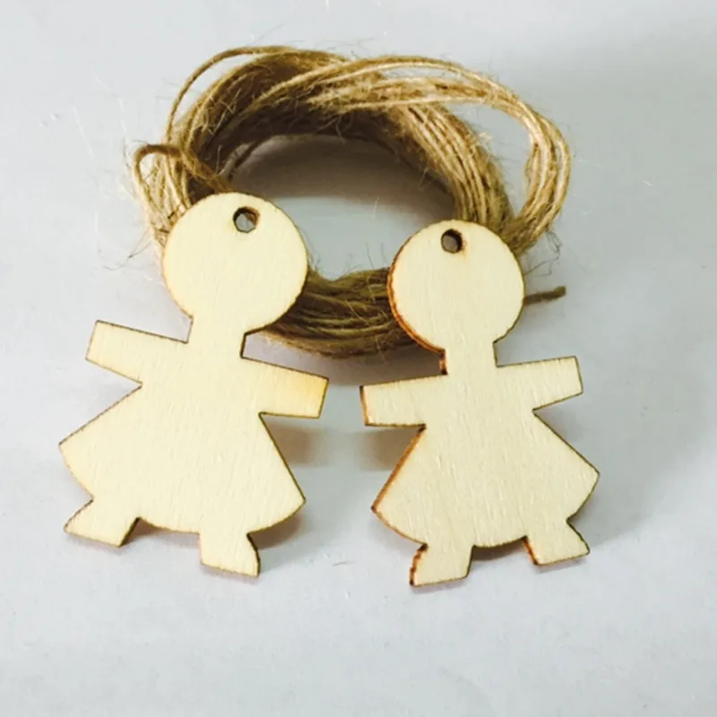 

25pcs/bag Little Girl Style Wood Scatters Wedding & Party Reception Decoration Craft Wall Hanging Tree Hanging Wood Chips