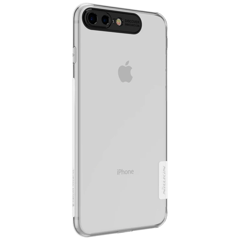 Para iphone 8 plus case 5,5 ''Nillkin naturaleza transparente silicona suave TPU cubierta de lujo fundas para iphone 8 plus cubierta