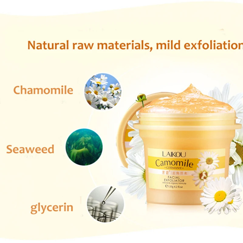Natural Facial Scrub/Go Cutin Removal Face Exfoliating Cream Gel Cleanser Facial Exfoliator Whitening Peeling Dead Skin Remove