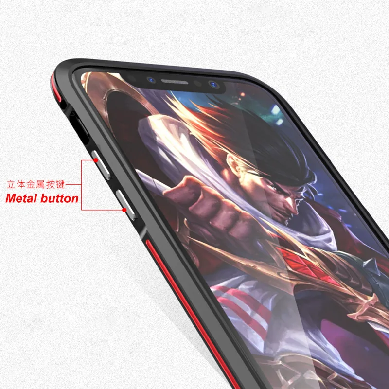 Чехол для Apple iphone X Ультратонкий бампер роскошная металлическая алюминиевая