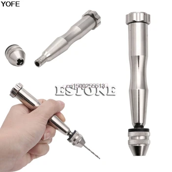 

1Pc 0.3-3.2mm Mini Manual Aluminum Hand Drill Chuck Twsit Micro Drill Bit Tool