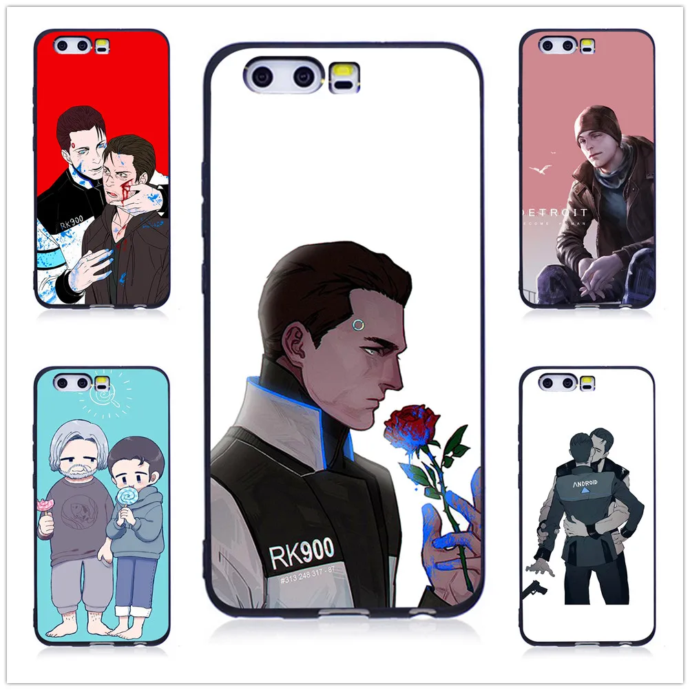 

Android RK900 Connor Soft TPU Phone Case For Huawei P9 P8 Lite 2017 Cover Case Detroit Become Human For Huawei P10 20 Lite Coque
