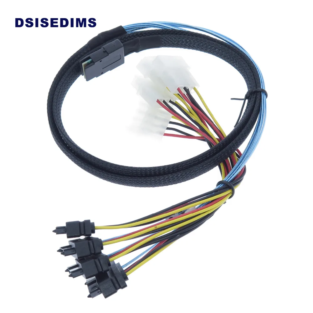 

Wholesale Internal 36 Pin Mini SAS SFF-8087 Host to 4x SFF-8482 device SAS 29Pin Hard Disk ,Powered by Molex 4Pin Interface