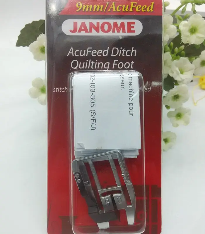 

Janome AcuFeed Ditch Quilting Foot - 9mm Perfect for Patchwork NEW Snap On # 202-103-006