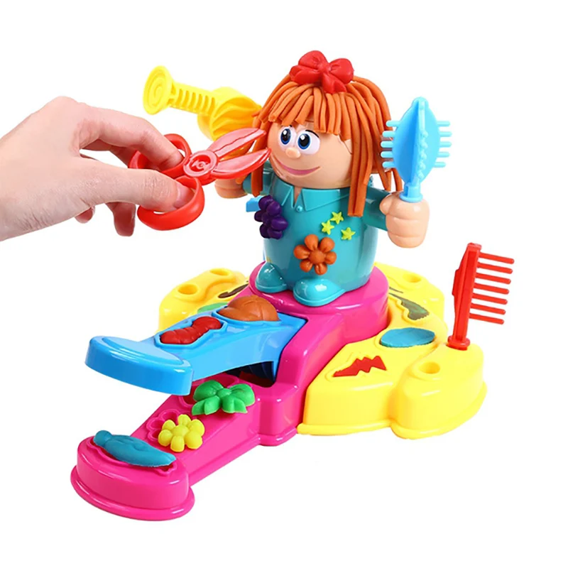 DIY Children Funny 3D Plasticine Tools Nontoxic Hairdresser Clay Set Toy Cloud Craft Antistress for Kids Learning Education Toys (2)