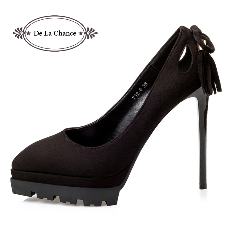 fringe high heels