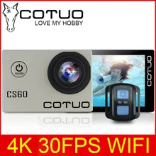 COTUO CS60 4K 30fps WiFi 16MP Action camera Ultra HD 170D 1080P 720P 120fps go 30m waterproof pro 2.0\" LCD sports cam anti-shake