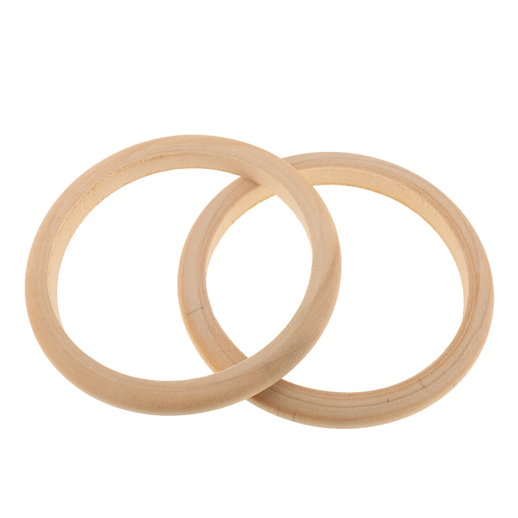 10pcs Wood Bracelet Wooden Bangle Unfinished Natural Craft Unpainted