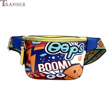 

Transer Chest Bag for Women Fashion graffiti printed wide shoulder strap Shoulder Messenger Bags Ladies Waist Pack Bolosa O18 35