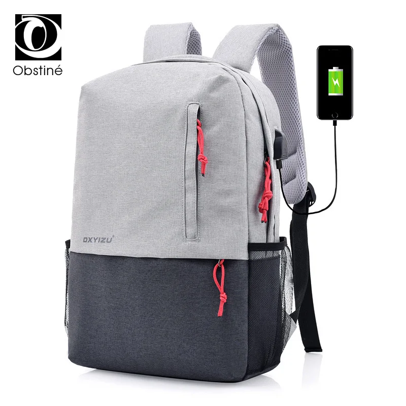 Male Business Backpack Usb Charger Backpacks for Men Bagpack Women Back