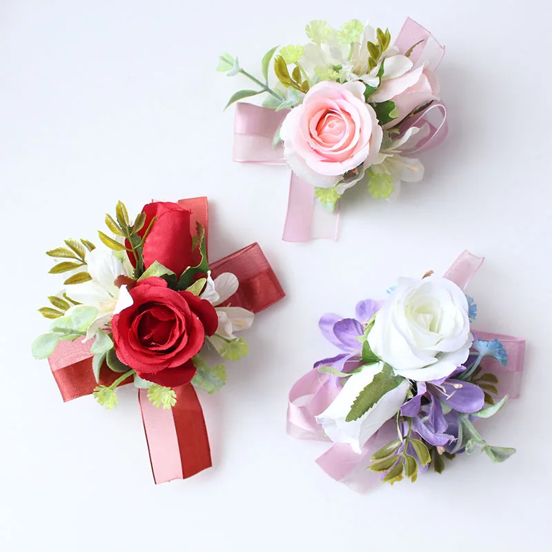 Wrist flower bracelets for bridesmaids (42)