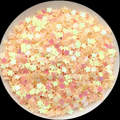 Multi Цвет 3 мм сливы цветок блесток ногтей блестками Ногти Красота/DIY Craft/Свадебные украшения конфетти Маникюр наклейки - Цвет: AB Flesh