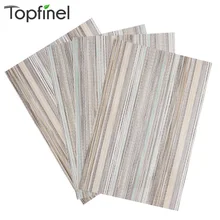 Topfinel conjunto de 4 pvc decorativo vinil placemats para mesa de jantar corredor roupa lugar esteira na cozinha copo vinho coaster almofada(China)
