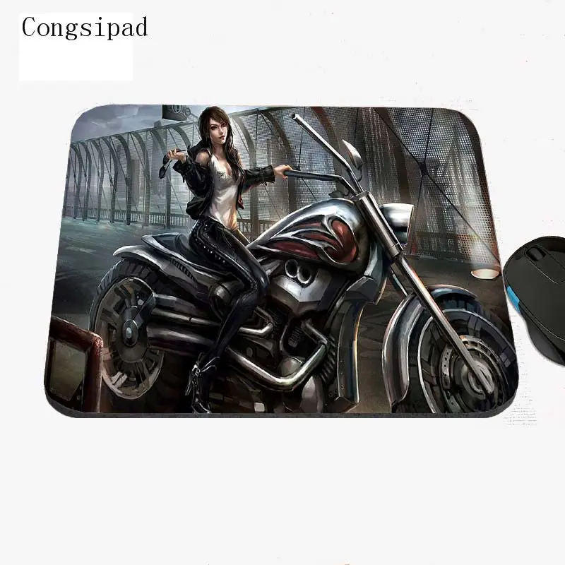 Cool Motorcycle Racer's Stunt Show Custom Printed Design for a Sliding Rectangular Rubber Laptop Computer Game Mouse Pad