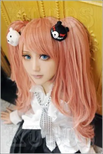 Женский костюм для косплея Danganronpa Dangan Ronpa с париком черный и белый медведь|cosplay