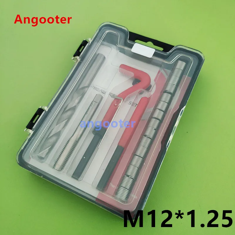 

M12*1.25 Car Pro Coil Drill Tool Metric Thread Repair Insert Kit for Helicoil Car Repair Tools Coarse Crowbar