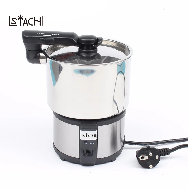 

LSTACHi Mini electric rice cooker food steamer small portable stainless steel pot frying pan travel Soup cooking skillet