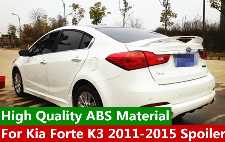 Для Kia Forte K3 2010-2015 спойлер высокого качества ABS Материал заднее крыло автомобиля
