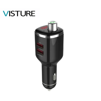 

Bluetooth Car Transmitter Car BT 4.2 Handsfree Bluetooth Car Kit USB Charger Support U-disk FM Visture BC23