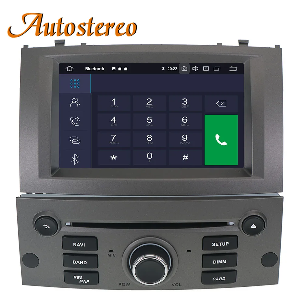 Clearance Android 9.0 Car DVD Player GPS Navigation For Peugeot 407 2004-2010 Head unit multimedia player radio tape recorder auto stereo 5