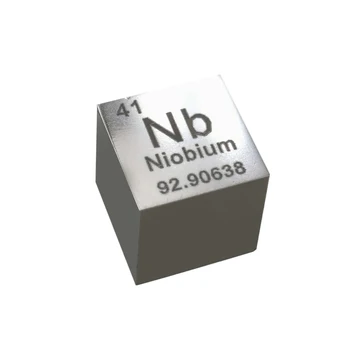 

10mm Pure Density 99.9% Mirror Polish Niobium Cube Periodic Table Of Elements Cube Nb Hand Made DIY Crafts Display Collection