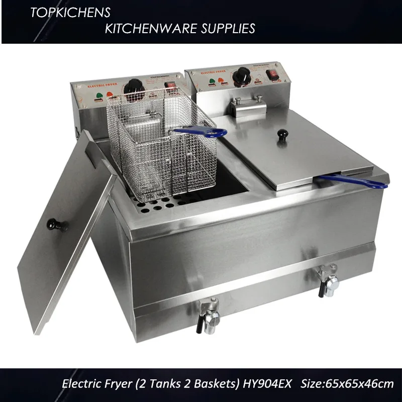 Commercial Electric fryer(2 tank 2 basket)ZEF 94E Deep fryer,Chip fryer