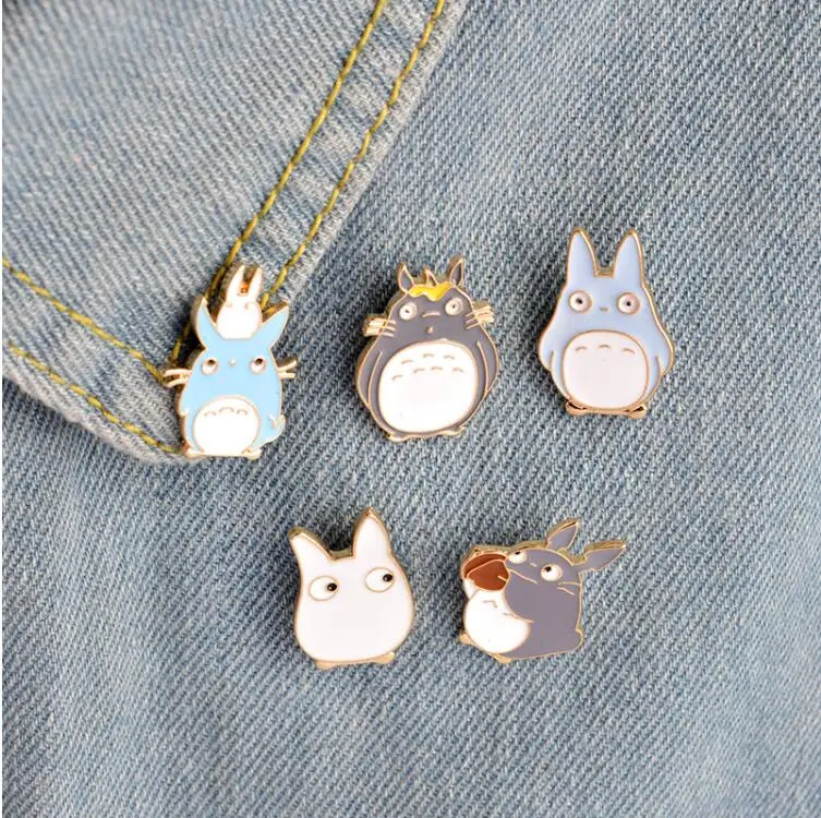 

Jisensp Japan Anime Totoro Enamel Pins and Brooches Children Clothing Badge Pins Corsage My Neighbor Animal Jewelry Buckle Pin