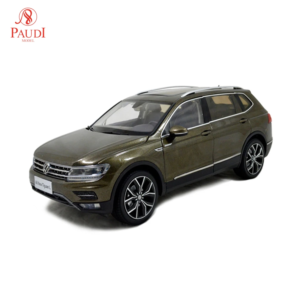 Модель Paudi 1/18 1:18 Масштаб VW Volkswagen New Tiguan L коричневая литая модель автомобиля Игрушечная модель автомобиля открывающиеся двери