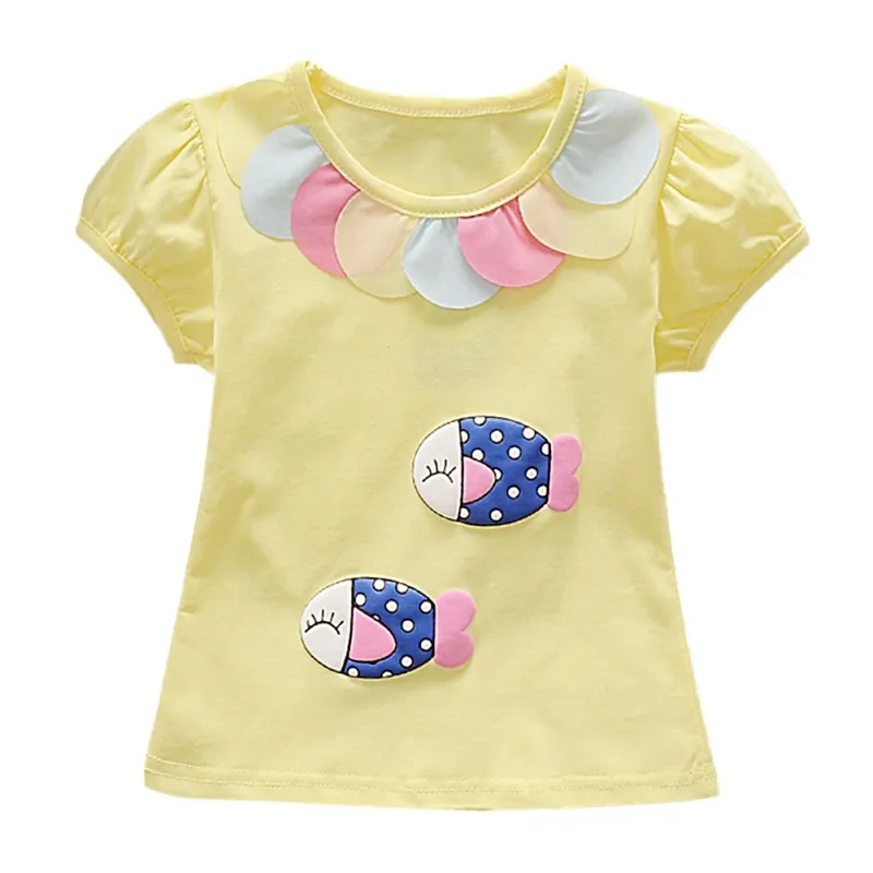 

Summer Toddler Girl Short Sleeve Cartoon Printed Pattern T-shirt