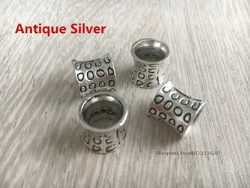 

5Pcs-10pcs Antique Silver/Antique Brass hair braid dread dreadlock beads cuff approx 8mm hole