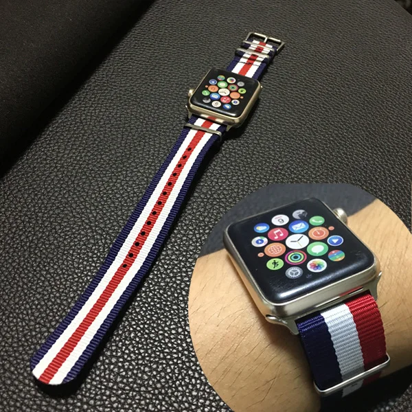 selected material nylon loop for iwatch 44mm 40mm 3/2/1 strap apple watch band 4 42mm 38mmseries 5 | Наручные часы