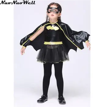 

Fancy Black Skirt With Caps Girls Dresses Halloween Cosplay for Children Performance Costume Party Carnival Performance