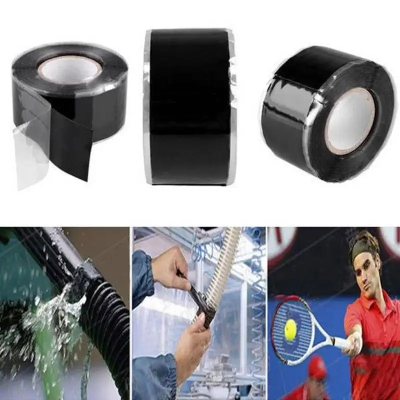 Waterproof Silicone Performance Repair Tape Hot Sale Bonding Rescue Self Fusing Wire Hose Black Transparent Film Tape