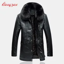 Мужская искусственная кожа, флис, куртки, пальто, брендовые зимние мужские, облегающие, большие размеры, приталенные, мотоциклетные тренчи, пальто, одежда, SL-K181