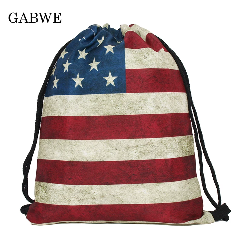 GABWE 3D Print String Bag in Drawstring For Women Backpack Gift Pouch | Багаж и сумки