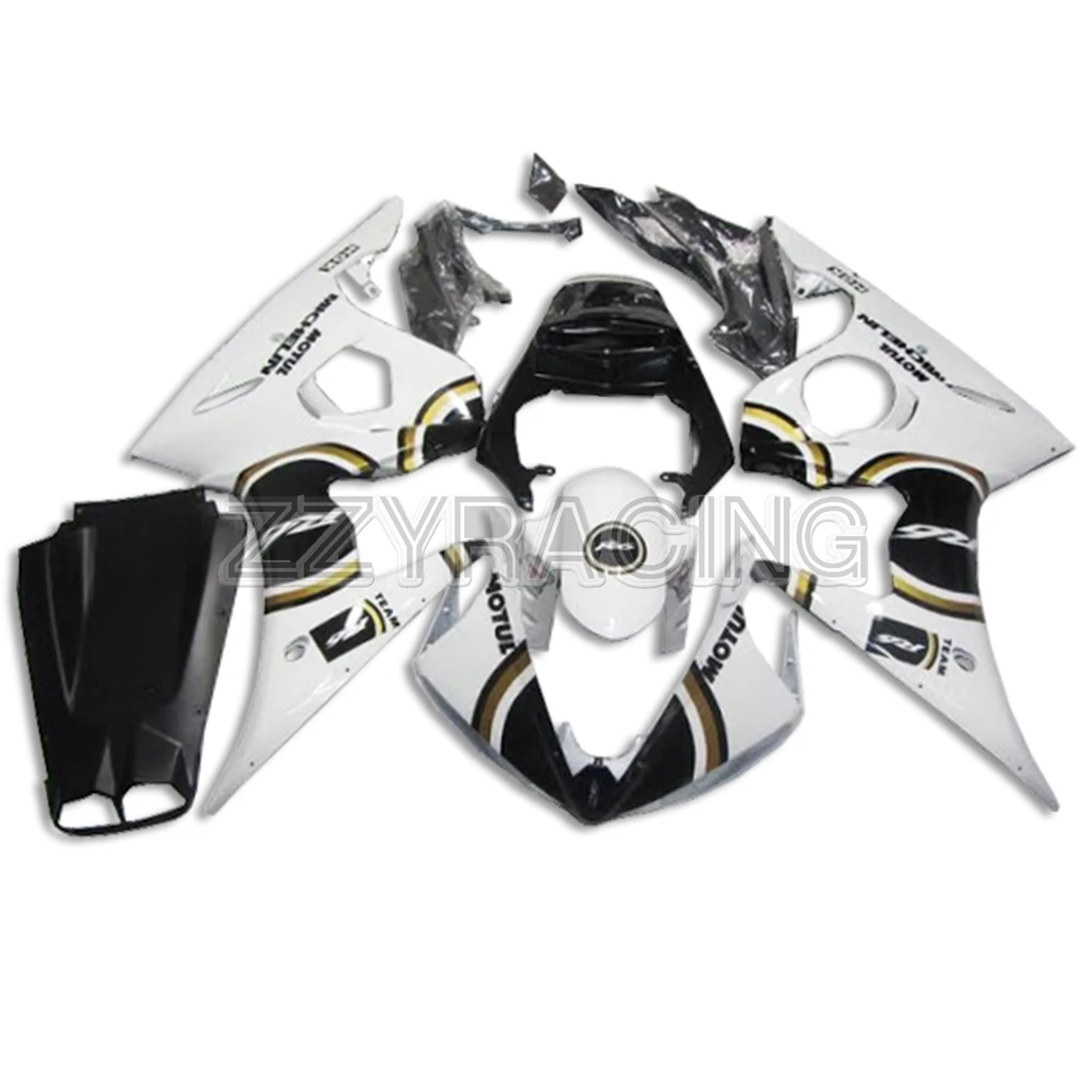 

Injection Fairings for Yamaha YZF-600 R6 2003 - 2005 2004 Complete Panels 03 04 05 ABS Plastic Body Work Black White Hulls Set