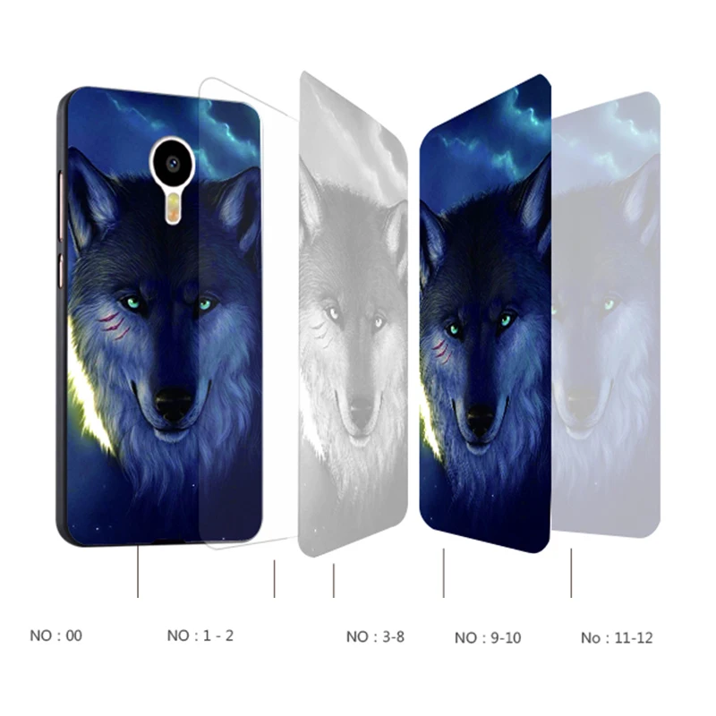 Meizu M3 Note Case Original Cover for Meizu M3 Note Case bag Cover Skin Wolf Fish Skull m3 note Fundas 100% BiNFUL 3