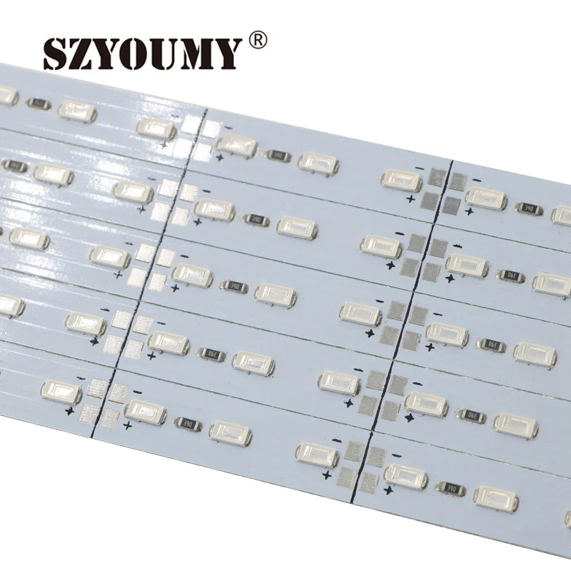 SZYOUMY 12 V 5630 7020 72 светодиодный 100 см светодиодный бар жёсткая планка 1 м Высокий люмен Алюминий для кухни под шкафом холодный теплый белый