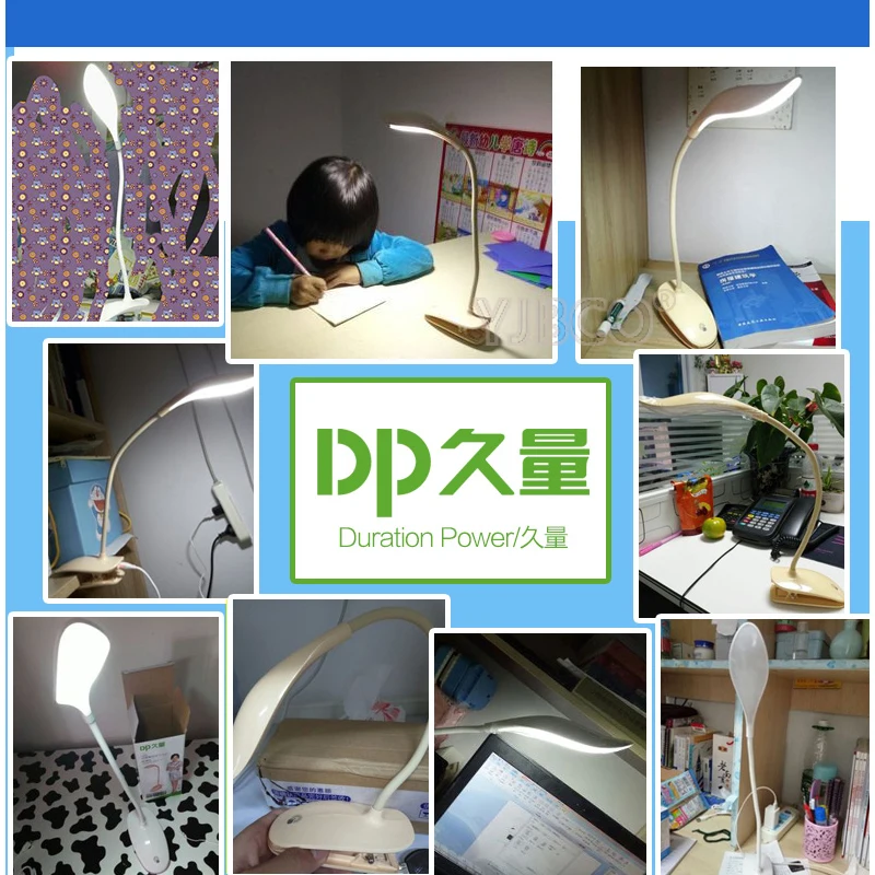  Duration Power Desk lamp USB Table Lamp 20 LED Table lamp with Clip Reading Bed Light LED Desk lamp