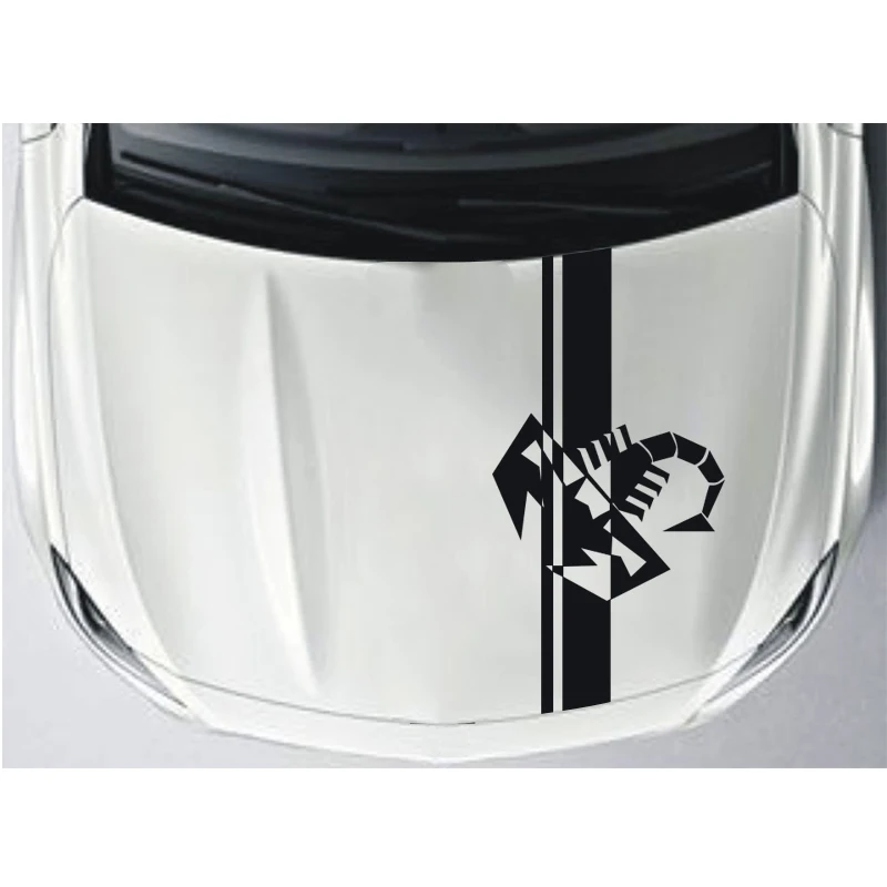 

for Fiat bonnet racing stripes Punto 500 abarth scorpion graphic decals (YongXun)