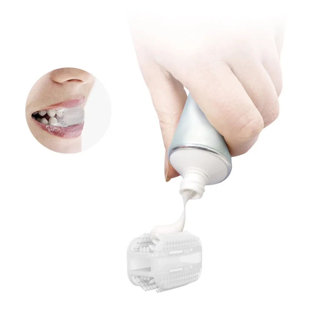 Портативная силиконовая ленивая зубная щетка для укуса, жевательная щетка 360 градусов для зубов, для очистки пищи, массажная гарнитура