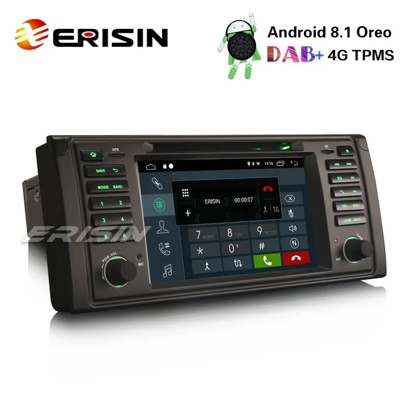 Erisin ES3339B 1 гама 7 дюймов машинный DVD плеер Android 8 автомобиль радио DAB + 4G gps для BMW