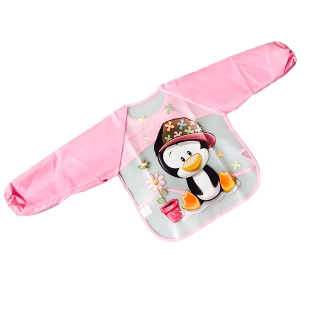

Kids Child Cartoon Feeding Bib Soft Waterproof Bibs Baby Long Sleeve Smock Apron Long Sleeve Infant Newborn Bib Apron