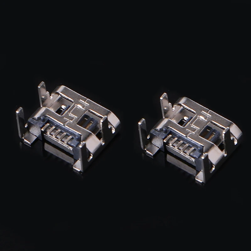 

10 Pcs Micro USB Type B 5 Pin Female Socket Connector SMD 4 Legs 90 Degree