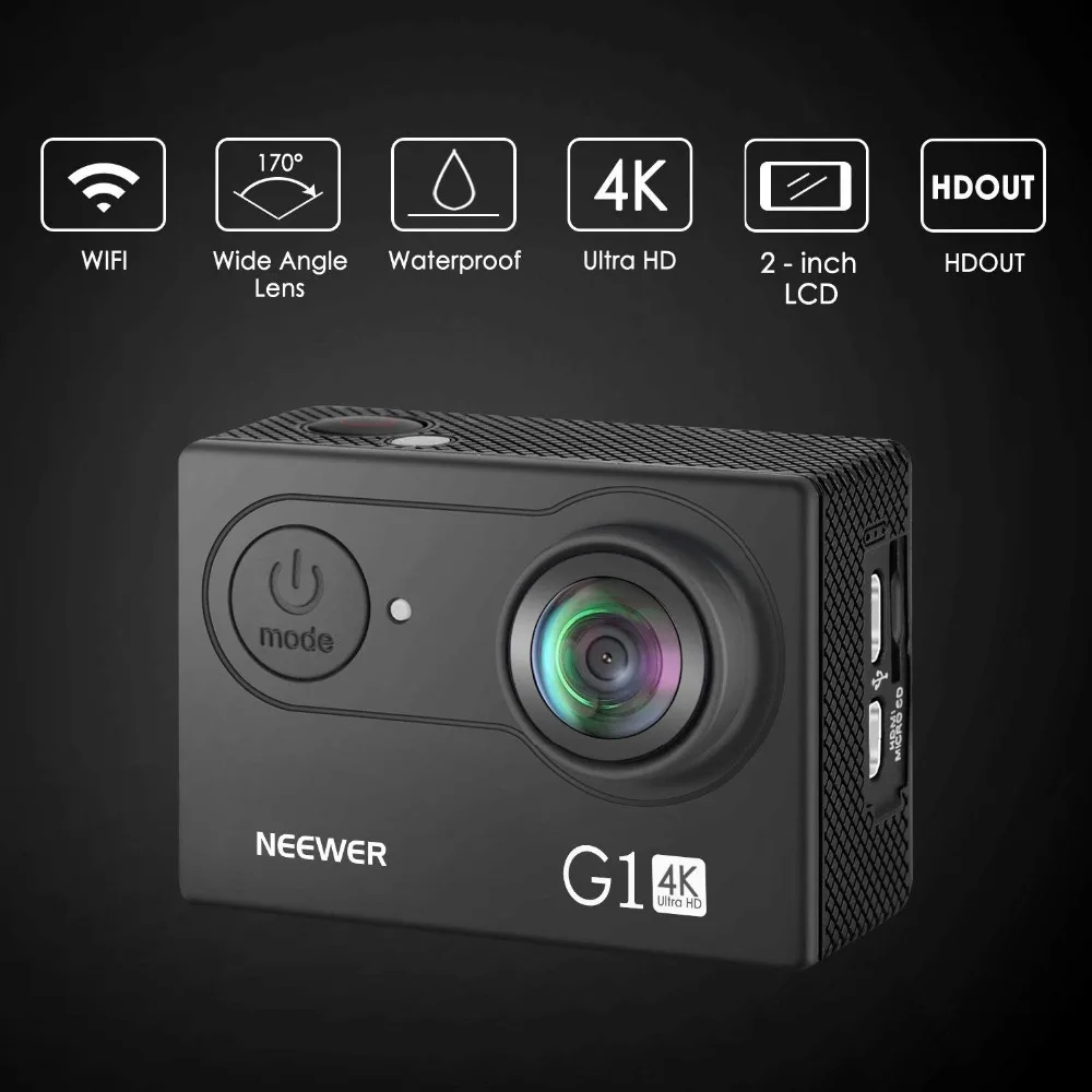 Neewer G1 Ultra HD 4K Action Camera 12MP
