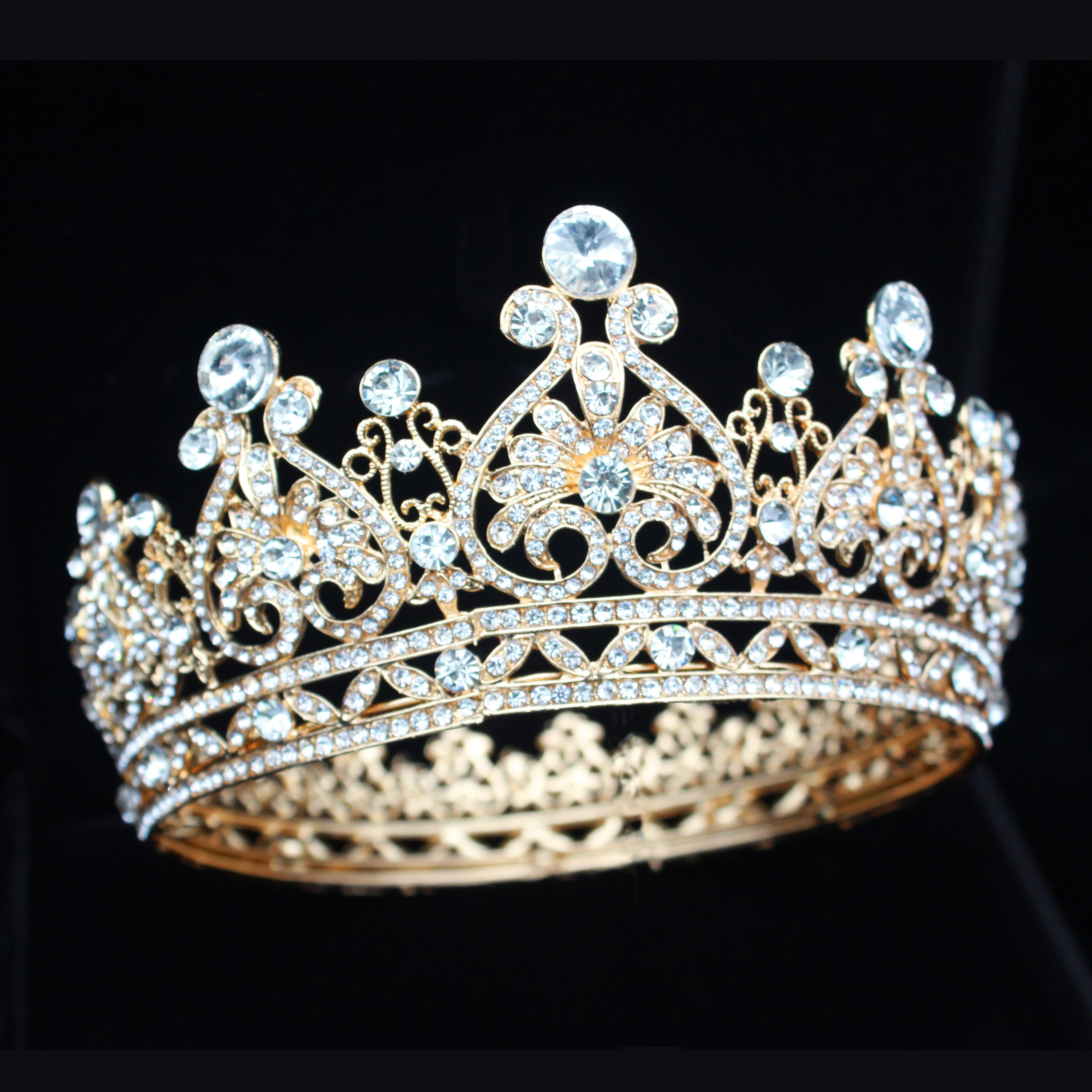 

Rhinestone Crystal Queen Princess Tiara Crowns Peacock Bridal Hair Jewelry Accessories Wedding Quinceanera Tiara for Pageant